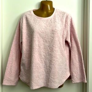 Oscar de la Renta Floral Embossed Sweater